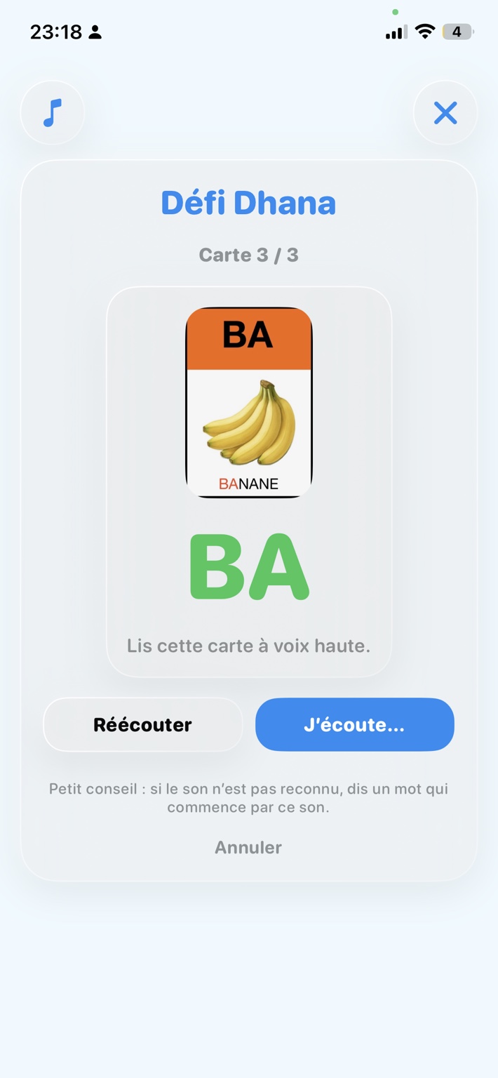 Défi DhanaScan pour lire à voix haute