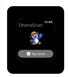DhanaScan sur Apple Watch